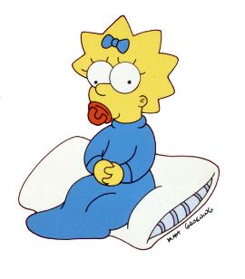 Top Ten Most Worthless TV Characters: #8 Maggie Simpson