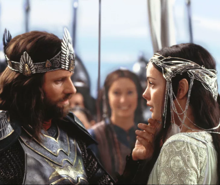 Aragon and Arwen in Return of the King (2003)