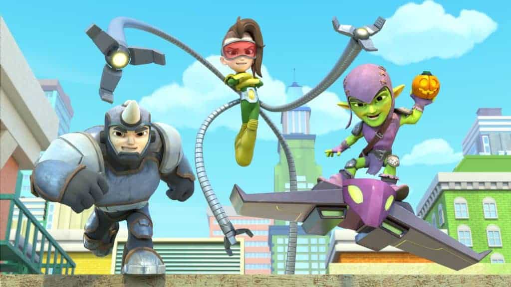 Rhino, Doc Ock, and Green Goblin