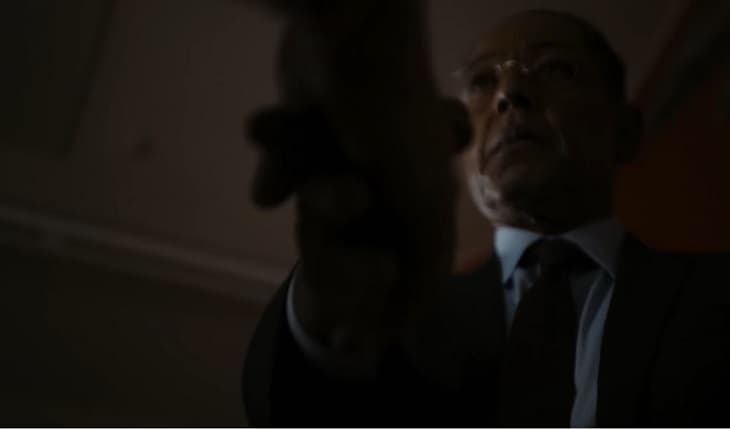 Gus shaking hands