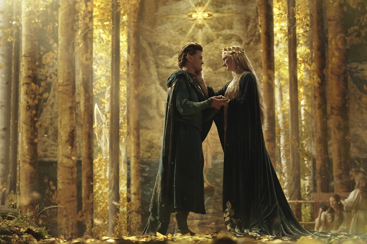 Robert Aramayo (Elrond), Morfydd Clark (Galadriel)