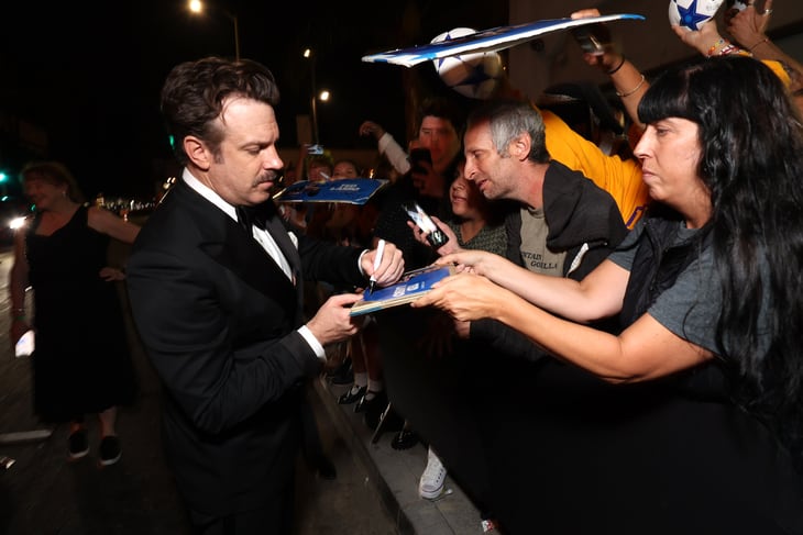 Jason Sudeikis attends the Apple TV+ Primetime Emmy Reception Red Carpet at Mother Wolf.