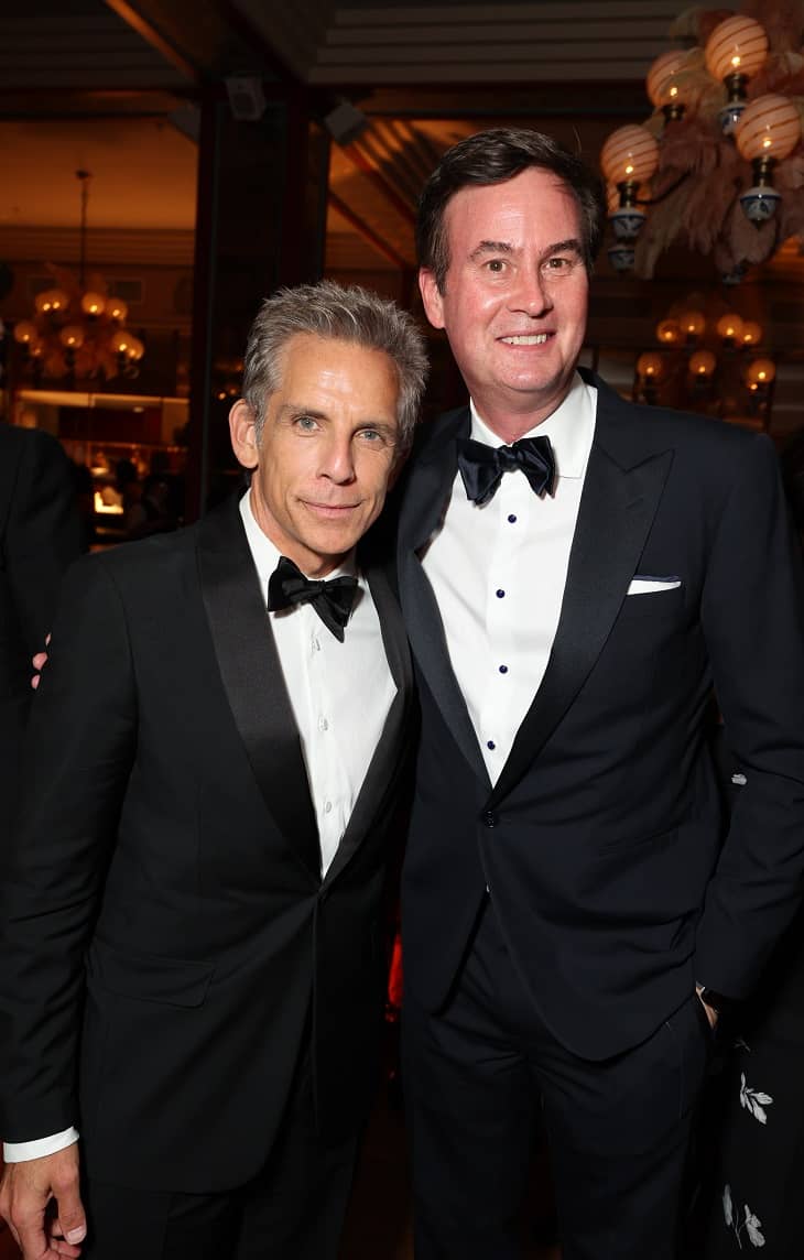 Ben Stiller and Zack Van Amburg, Head of Worldwide Video at Apple TV+, attend the Apple TV+ Primetime Emmy Reception Red Carpet at Mother Wolf.