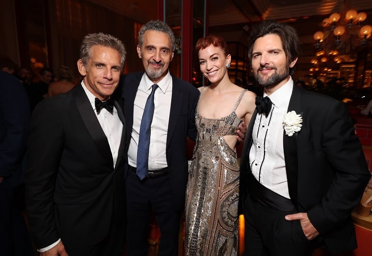 Ben Stiller, John Turturro, Britt Lower and Adam Scott attend the Apple TV+ Primetime Emmy Reception Red Carpet at Mother Wolf.