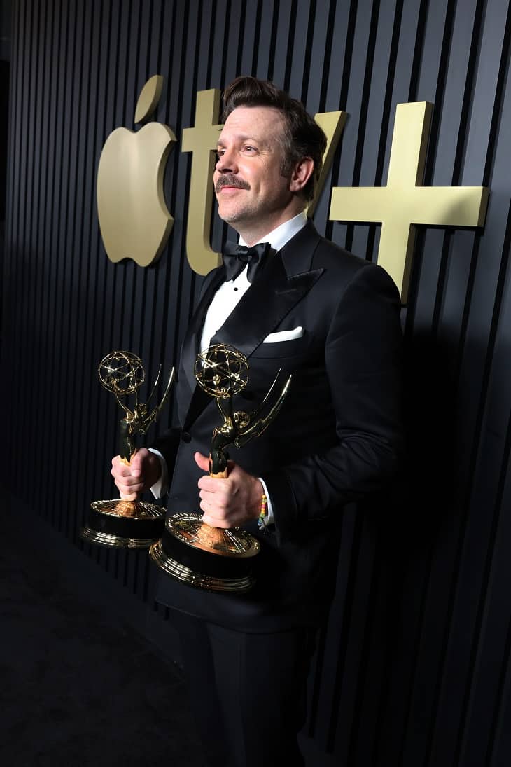 Jason Sudeikis attends the Apple TV+ Primetime Emmy Reception Red Carpet at Mother Wolf.