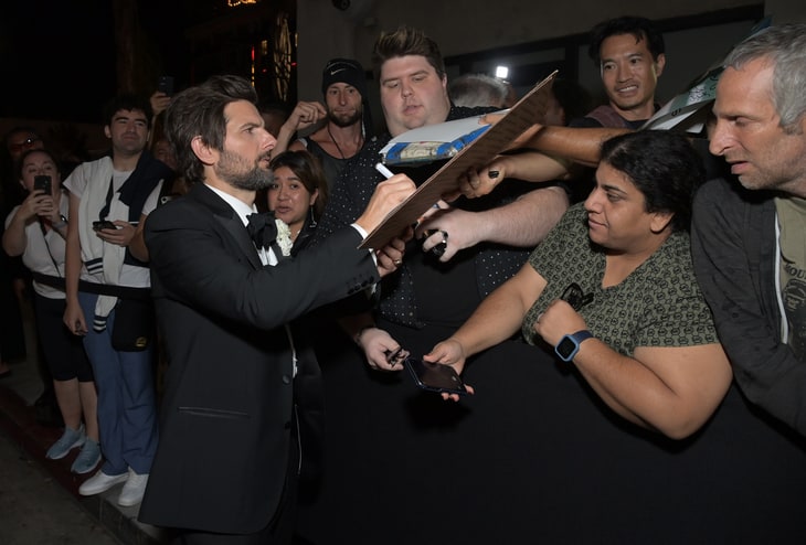 Adam Scott attends the Apple TV+ Primetime Emmy Reception Red Carpet at Mother Wolf.