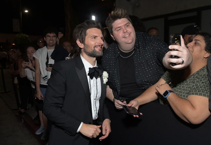 Adam Scott attends the Apple TV+ Primetime Emmy Reception Red Carpet at Mother Wolf.