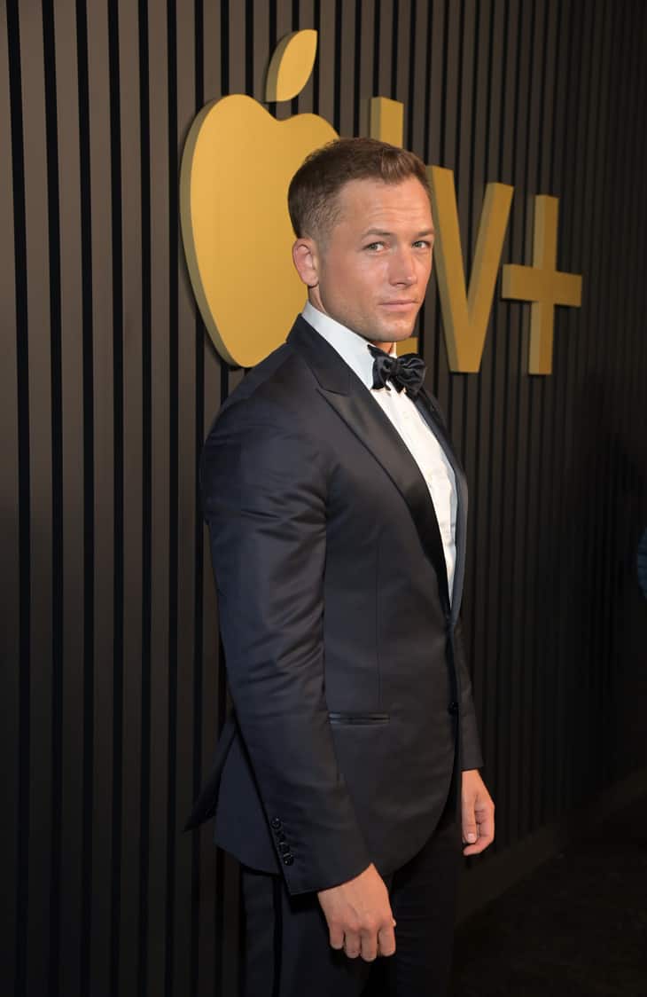 Taron Egerton attends the Apple TV+ Primetime Emmy Reception Red Carpet at Mother Wolf.