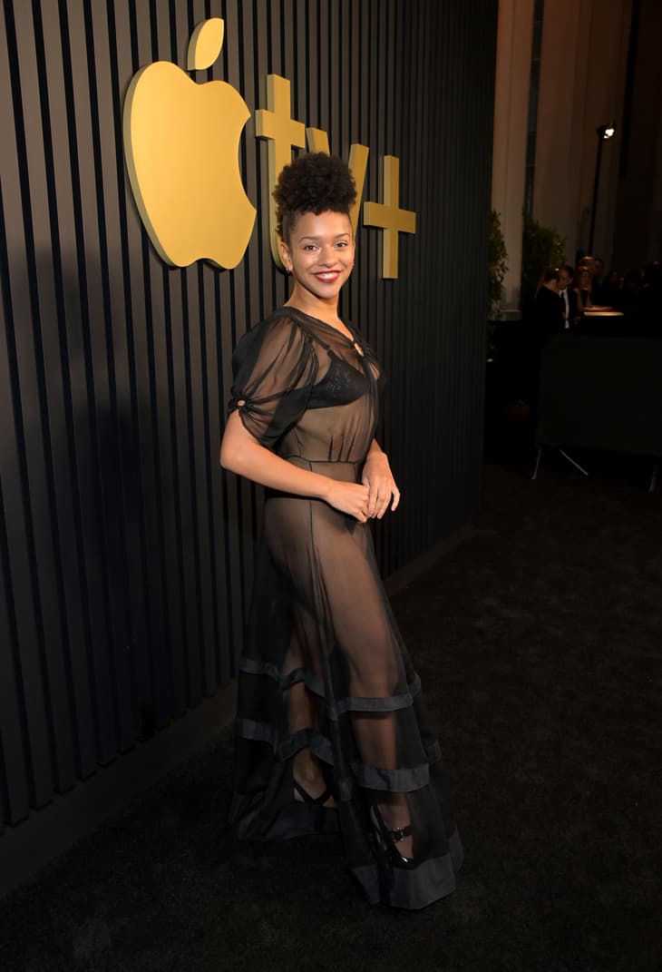 Djouliet Amara attends the Apple TV+ Primetime Emmy Reception Red Carpet at Mother Wolf.