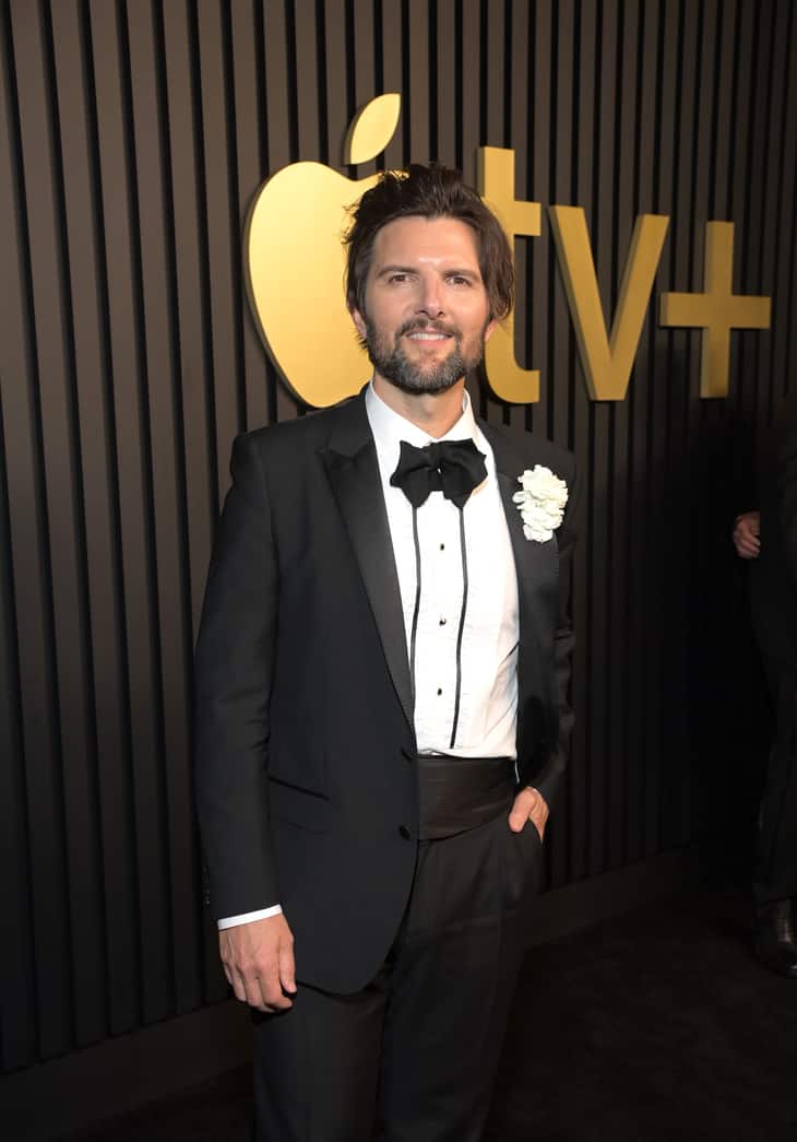 Adam Scott attends the Apple TV+ Primetime Emmy Reception Red Carpet at Mother Wolf.