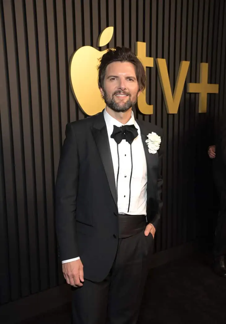 Adam Scott attends the Apple TV+ Primetime Emmy Reception Red Carpet at Mother Wolf.