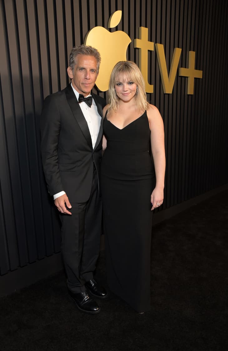 Ben Stiller and daughter Ella Olivia Stiller attend the Apple TV+ Primetime Emmy Reception Red Carpet at Mother Wolf.