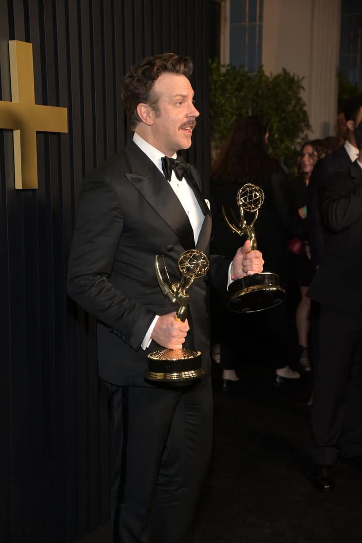 Jason Sudeikis attends the Apple TV+ Primetime Emmy Reception Red Carpet at Mother Wolf.