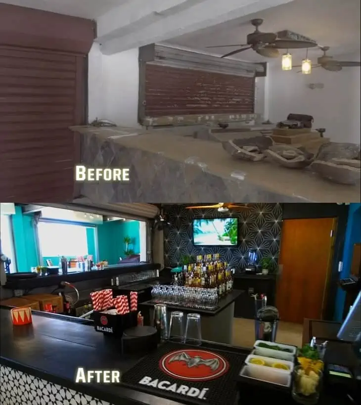 El K'Rajo Bar Before and After