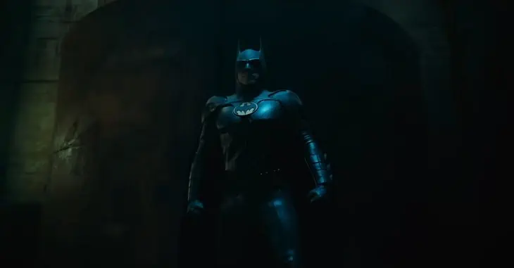 Michael Keaton as Batman in The Flash trailer