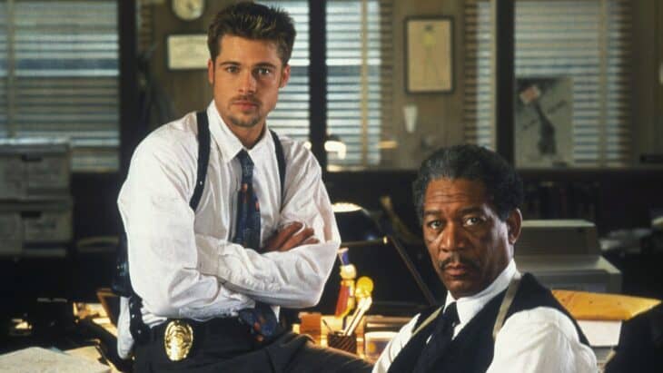 Se7en (1995) - Brad Pitt, Morgan Freeman
