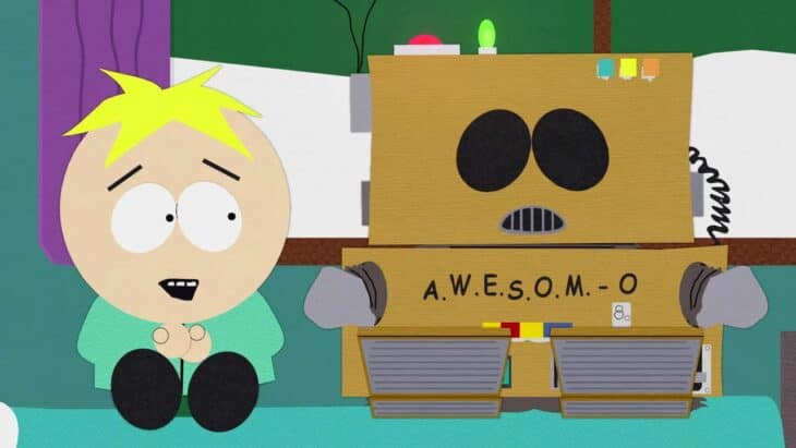 Butters and Cartman as AWESOM-O robot