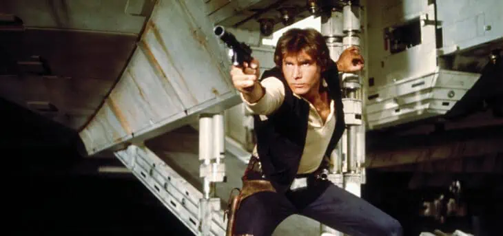 Star Wars: A New Hope starring Han Solo (Harrison Ford) 