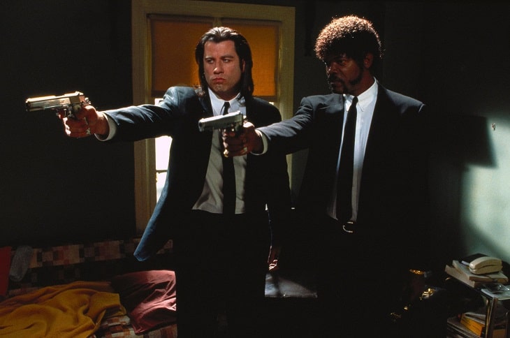 John Travolta and Samuel L. Jackson in Pulp Fiction (1994)
