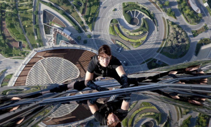 Tom Cruise pushing the limits of his stunts