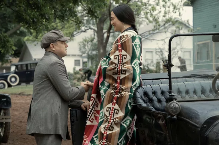 Leonardo DiCaprio and Lily Gladstone in "Killers of the Flower Moon"