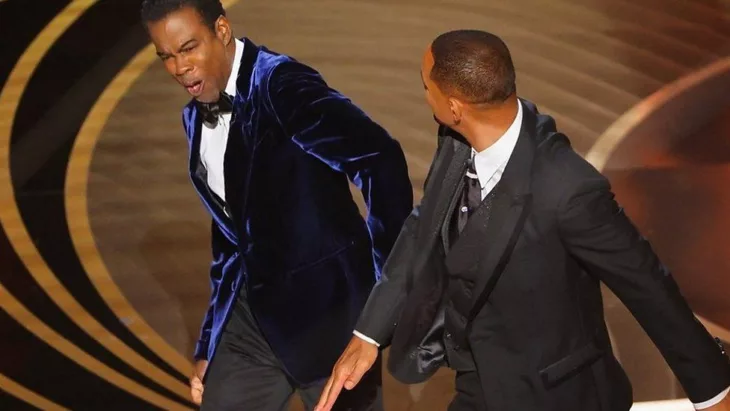 Will Smith Slapping Chris  Rock at 2022 Oscars