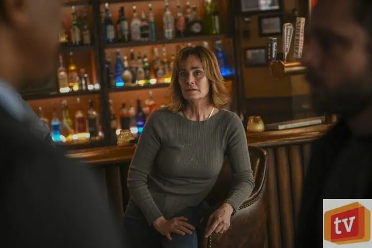 Pictured: Diane Farr as Sharon Leone.  Photo: Sergei Bachlakov/CBS