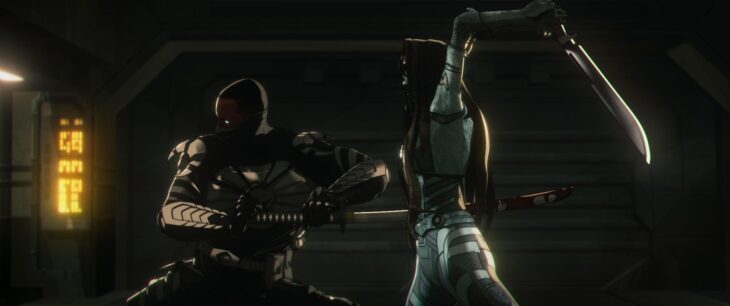 Blade Knight (Todd Williams) battles the undead on 'Marvel Zombies'.
