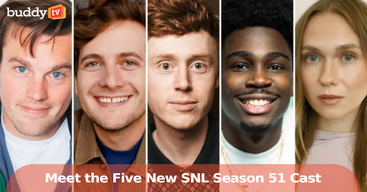 New SNL Cast for Season 51: Tommy Brennan, Jeremy Culhane, Ben Marshall, Kam Patterson, Veronika Slowikowska