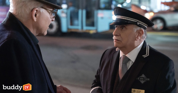 Steve Martin and Teddy Coluca in "Only Murders in the Building." Credit: Disney / Patrick Harbron