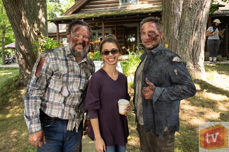 Sheriff Country S1E5: “Expecting Trouble.” (Pictured: Craig Lauzo, Emma Sofia and Geoff Scovell)