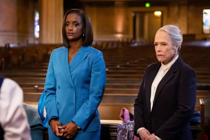 Matlock S2E6 - Skye P. Marshall as “Olympia Lawrence” and Kathy Bates as “Madeline Matlock”