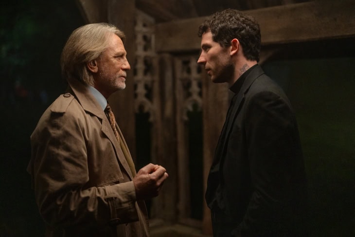 Wake Up Dead Man (Daniel Craig as Benoit Blanc, Josh O’Connor as Father Jud Duplenticy)