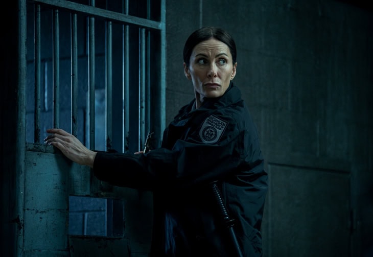 Laura Benanti as Cindy Stephens in Mayor of Kingstown episode 7, season 4, streaming on Paramount+, 2025. Credit: Jeremy Parsons/Paramount+