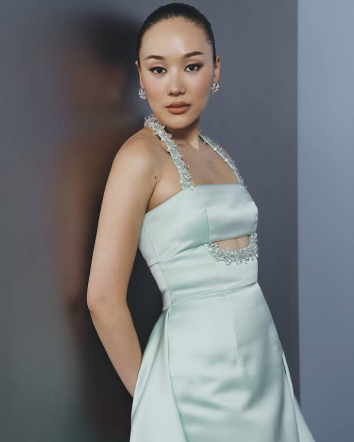 Yerin Ha at the Global Premiere of Bridgerton Season 4 in Paris, France. Ward Ivan Rafik/Cr. Courtesy of Netflix © 2026