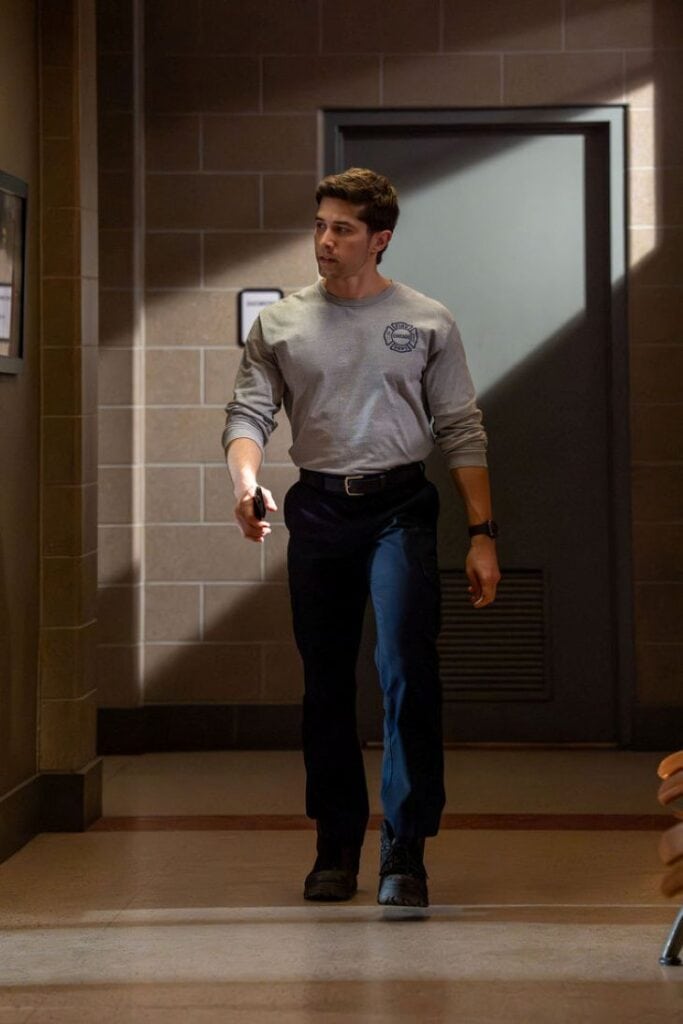 CHICAGO FIRE -- "Carry A Torch" Episode 1410 -- Pictured: Brandon Larracuente as Sal Vasquez -- (Photo by: Peter Gordon/NBC)