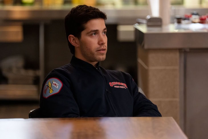 CHICAGO FIRE -- "Frostbite Blue" Episode 1411 -- Pictured: Brandon Larracuente as Sal Vasquez -- (Photo by: Peter Gordon/NBC)