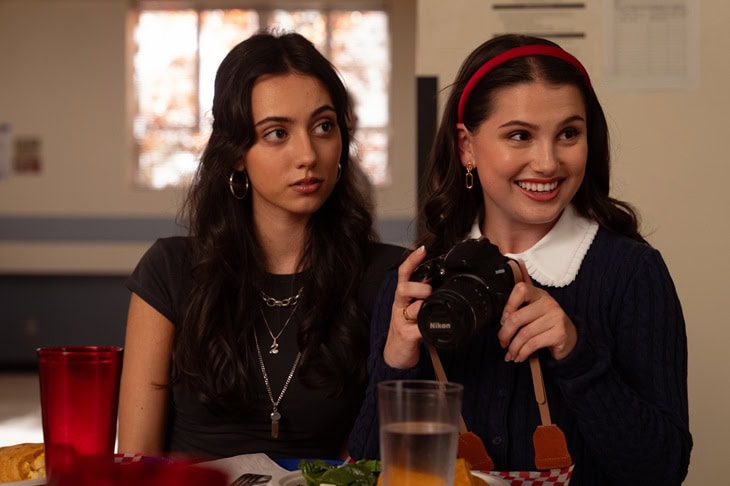 L-R: Anisa Harris as Aurora and Erika Swayze as Livia in School Spirits, Season 3, streaming on Paramount+, 2026. Photo Credit: Ed Araquel/Paramount+.