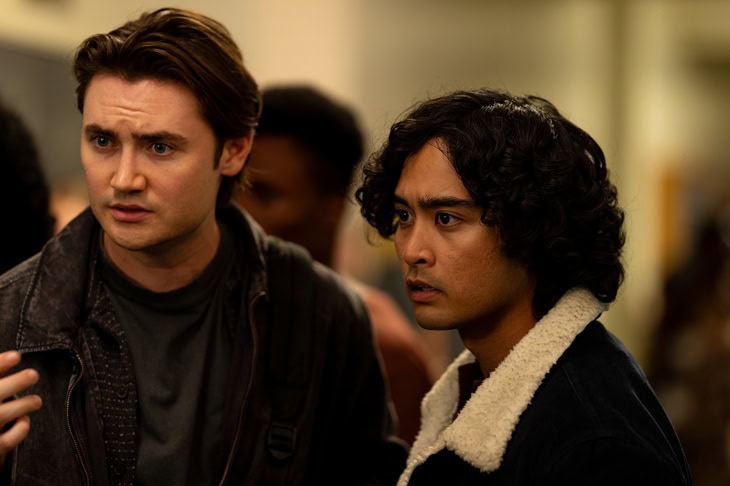 L-R: Spencer Macpherson as Xavier Baxter and Kristian Ventura as Simon Elroy in School Spirits, Season 3, streaming on Paramount+, 2026. Photo Credit: Ed Araquel/Paramount+.