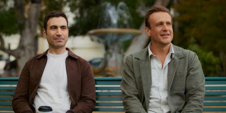 Brett Goldstein and Jason Segel in "Shrinking," premiering January 28, 2026 on Apple TV.
