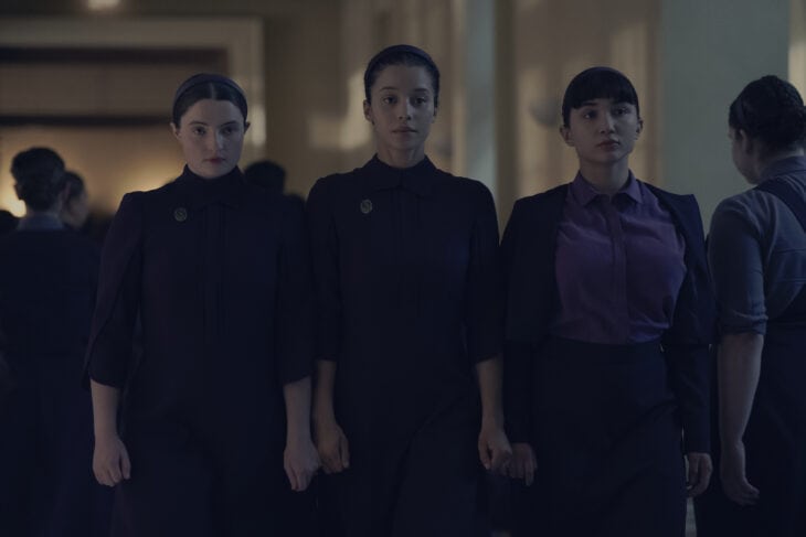 THE TESTAMENTS - “Secateurs” - While Becka faces the consequences of her actions, Agnes and Daisy must decide how far they’re willing to go to protect her. (Disney/Steve Wilkie)
LUCY HALLIDAY, CHASE INFINITI, ROWAN BLANCHARD